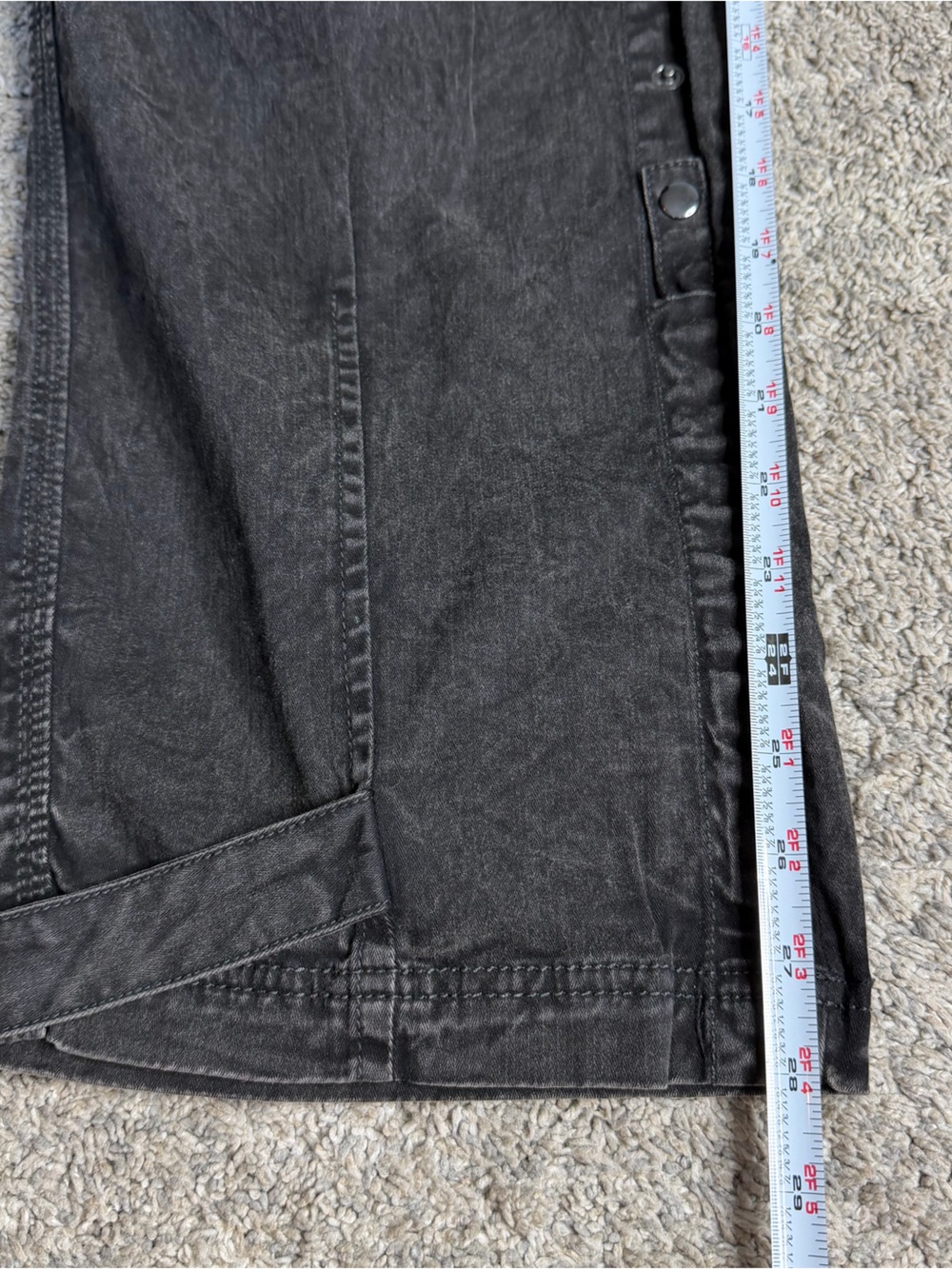 Free People Can't Compare Slouch Pants Large Washed Black cargo grunge urban - Picture 12 of 12